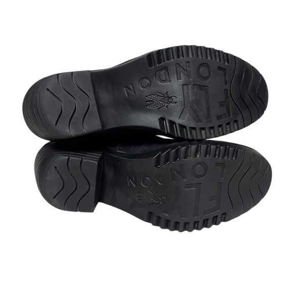 Fly London Wate Suede Low Ankle Slip-on Booties Women’s Size 38 US 7 - 7.5 Black - Picture 10 of 10